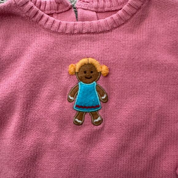 Gymboree Sugar and Spice Pink Knit Gingerbread Girl Pullover Sweater 3T - Picture 2 of 6